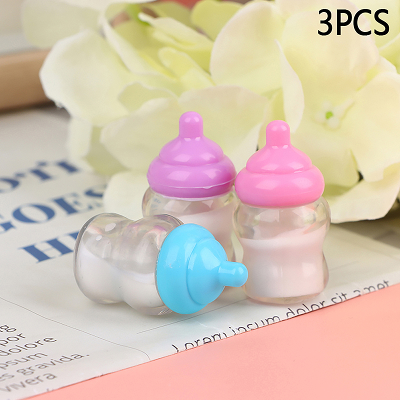Resin Art Bottle - 3 Stück Puppenhaus Baby flasche Zubehör