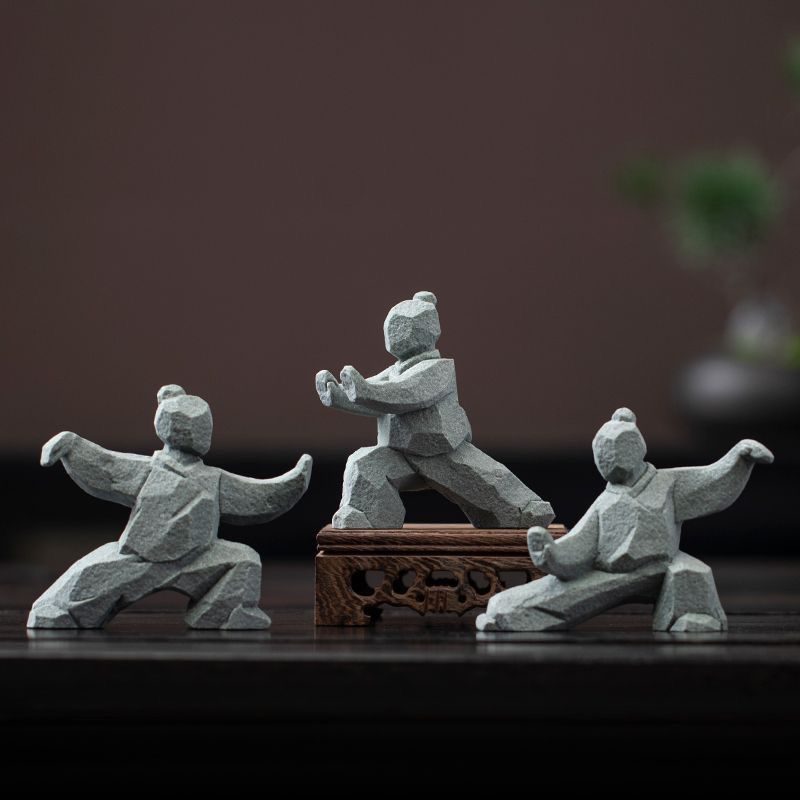 Resin Art Table - Neue Tai Chi Kung Fu Kampfkunst-Figuren