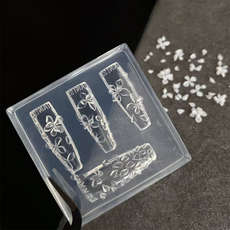 Resin Art Templates Free - 1 Stück 3D-Blumen-Nagelform DIY Silikon-Nagelwerkzeuge Lilienblütenblatt-Nageldesign