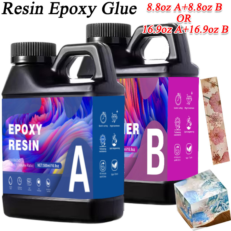Resin Art Table Top - 17,6 oz/33,8 oz AB-Harz-Epoxidkleber, UV-beständig, selbstnivellierendes