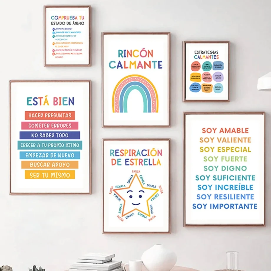 Resin Art Aesthetic - Moderne spanische ruhige Eck-Diamant-Drucke, ästhetisches, inspirierendes