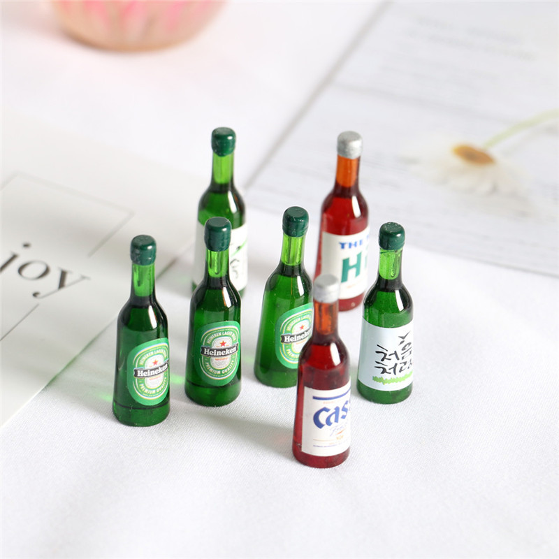 Resin Art Bottle - 5 stücke Puppenhaus Mini Bier Flasche