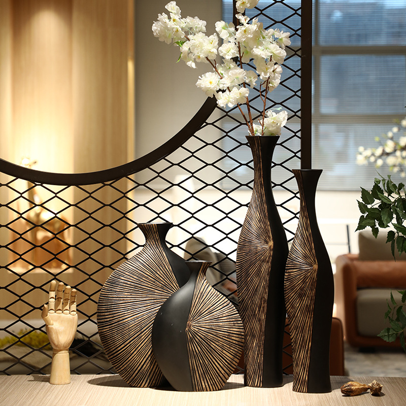 Resin Art Floor - Retro Hohe Bodenvase aus Kunstharz, Eleganter