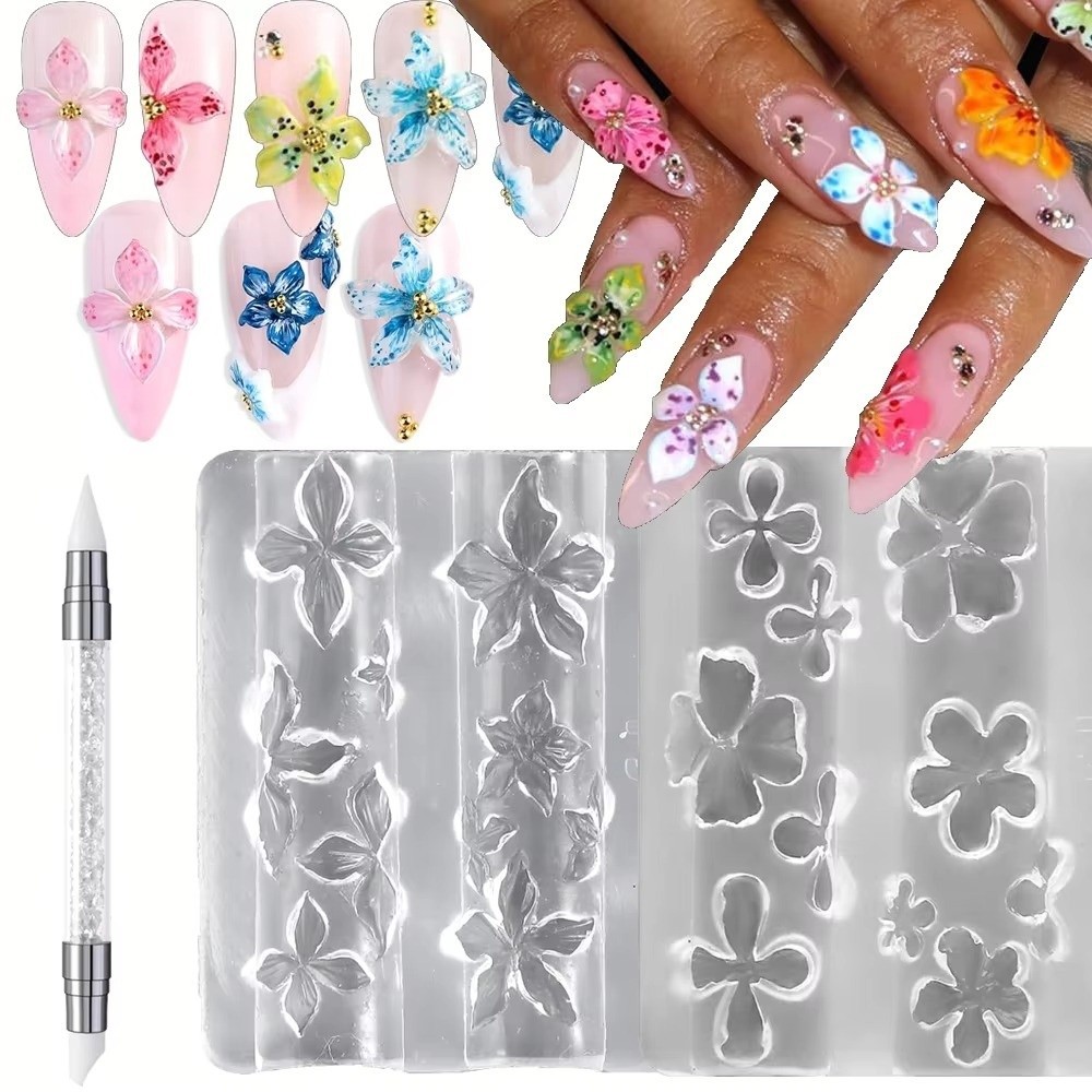 Resin Art Templates Free - Neue 3 Teile/satz 3D Nagel Form