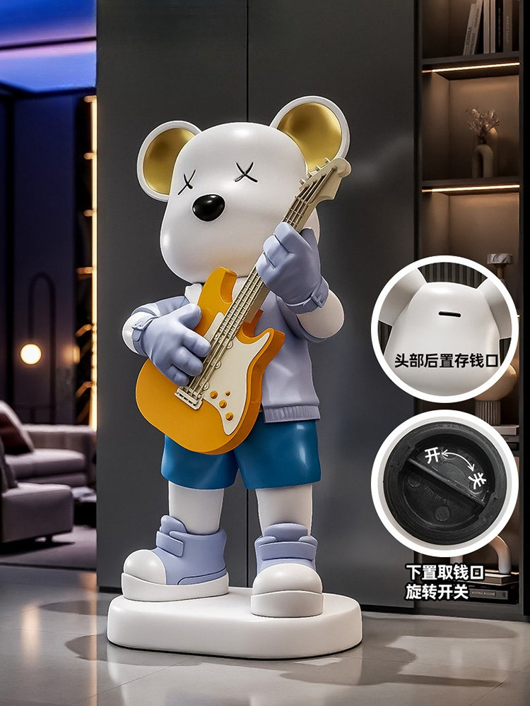 Resin Art Floor - Gitarre Liebe Bär Statue Sparschwein Boden