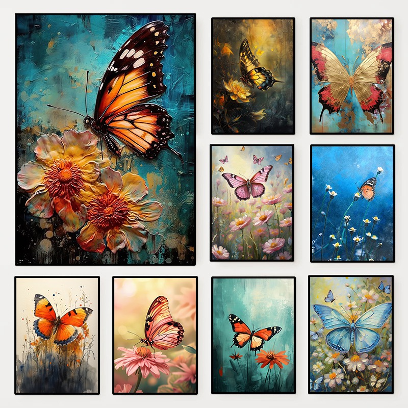 Blumen-Schmetterling-Poster, f – Resin Art Of Flowers Bewertung und Preis