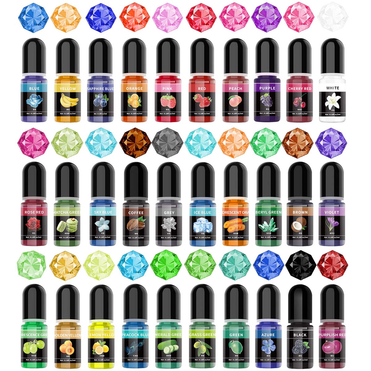 Resin Art Bottle - 5 ml/Flasche Epoxidharz Pigment Flüssigkeit Farbstoff