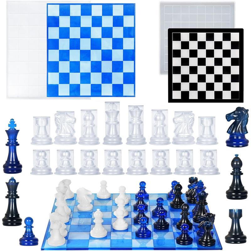 Harz-Schachspiel-Form mit Scha – Resin Art Table Bewertung und Preis