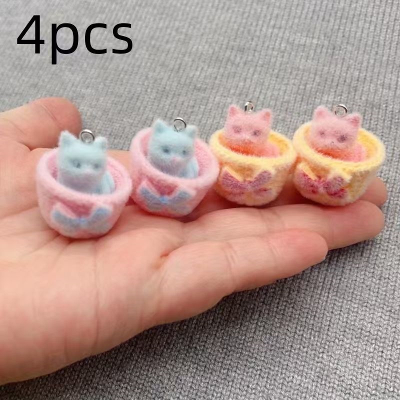 4 Stück 3D-Plüsch-Katzenanhäng – Resin Art Pendant Bewertung und Preis