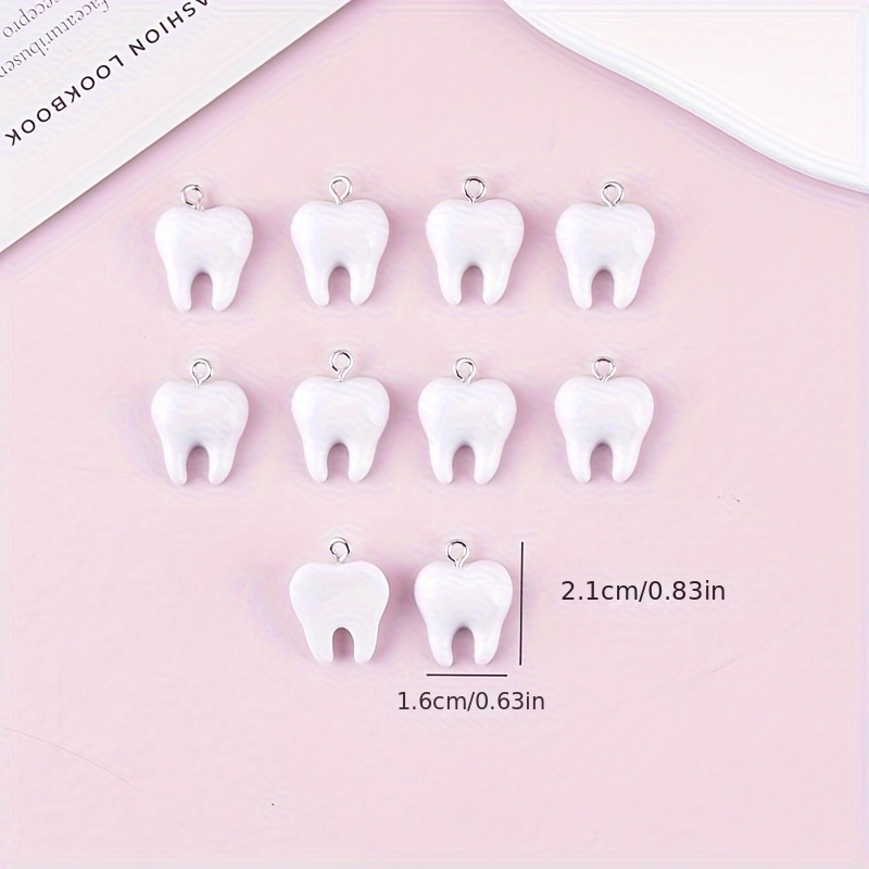 10 Stück lustige Zahn-Harz-Anh – Resin Art Pendant Bewertung und Preis