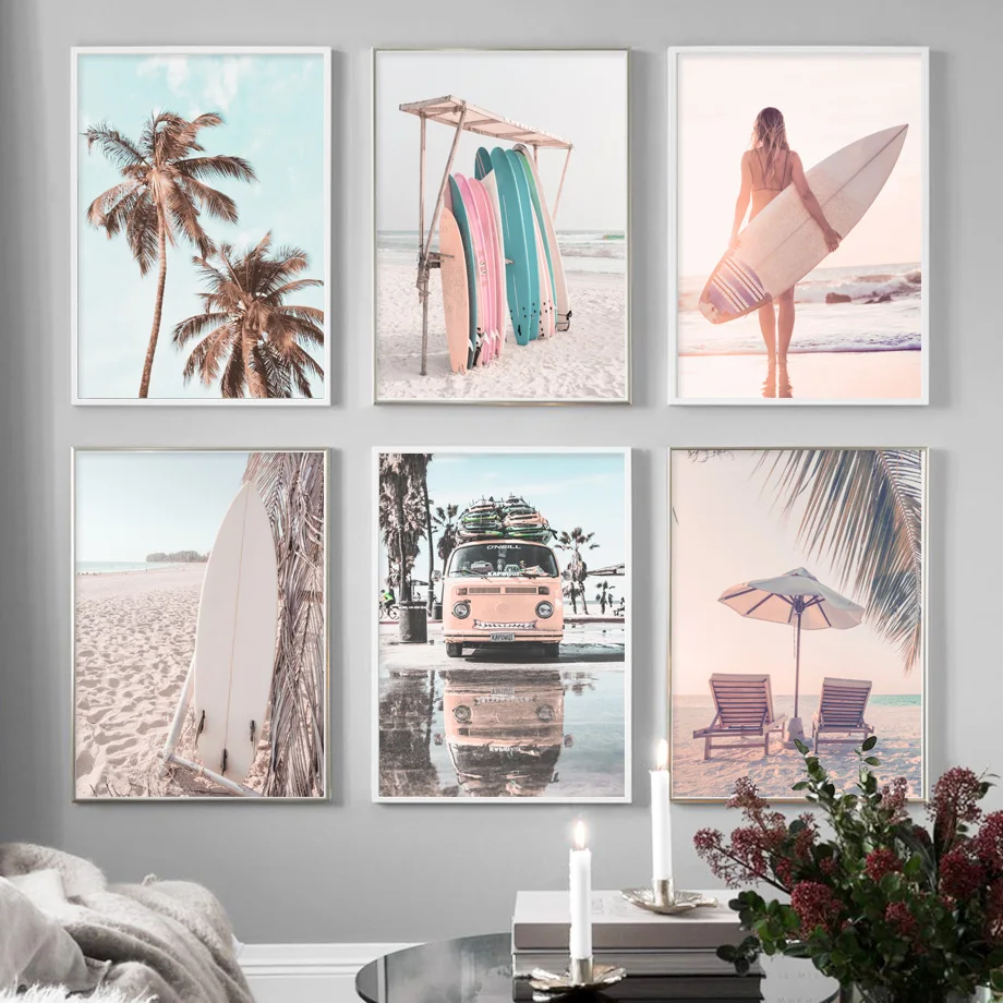Sunny Beach Bus Surf Palm Tree – Resin Art Aesthetic Bewertung und Preis