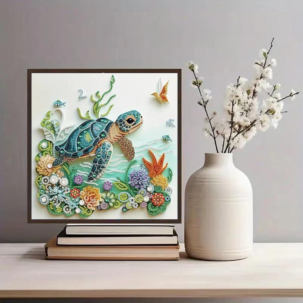 Meeresschildkröten-Diamantmale – Resin Art Of Flowers Bewertung und Preis