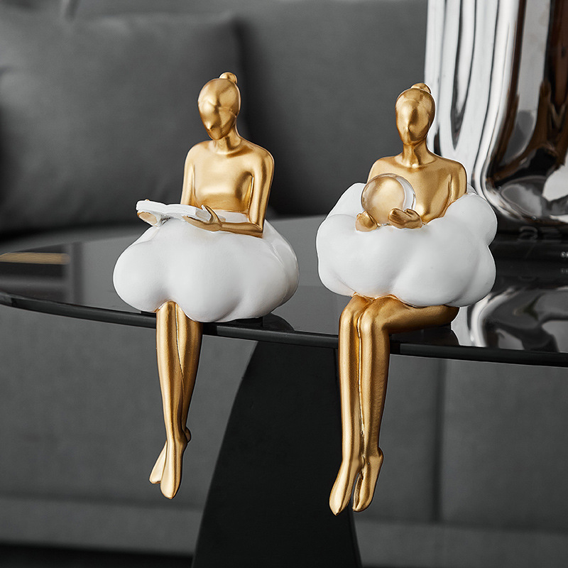 Ballett-Mädchen Wolken Abstrak – Resin Art Aesthetic Bewertung und Preis