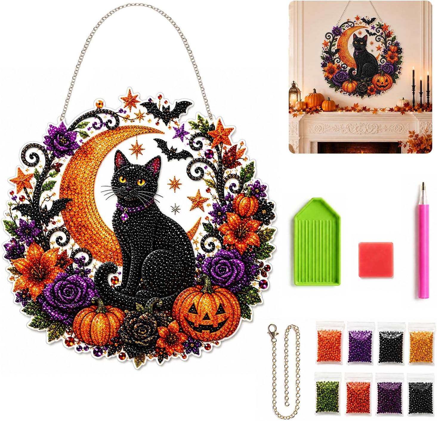 Halloween-Kürbisse Diamant-Mal – Resin Art Of Flowers Bewertung und Preis