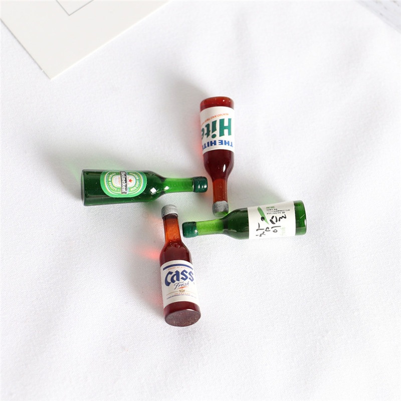 5 stücke Puppenhaus Mini Bier  – Resin Art Bottle Bewertung und Preis