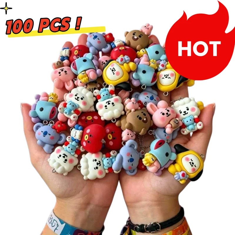 7 Stück BT21 Harz-Cartoon-Anhä – Resin Art Pendant Bewertung und Preis