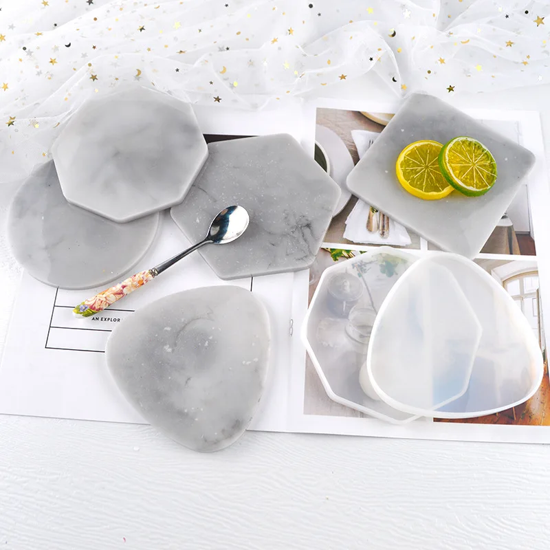 Geometrische Untersetzer-Form  – Resin Art Table Bewertung und Preis
