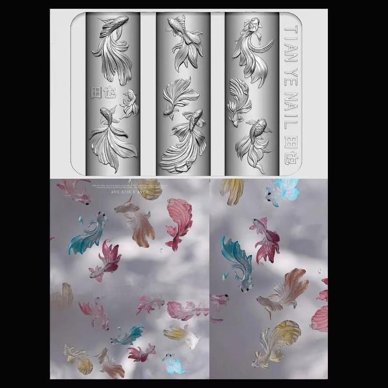 3D Weiche Silikon-Nagel-Schabl – Resin Art Templates Free Bewertung und Preis